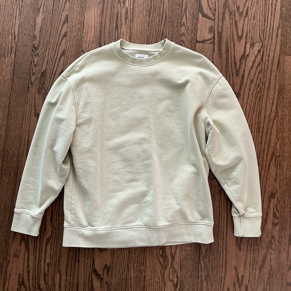 MATE the Label Organic Fleece Oversized Sweatshirt XS Nettle